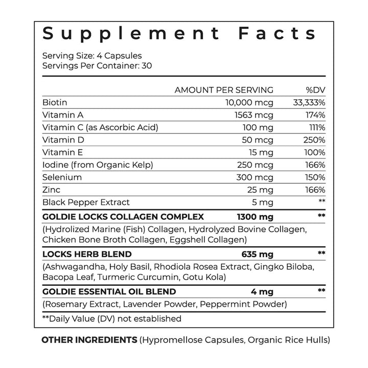 Collagen & Biotin Hair Supplements | Goldie Locks
