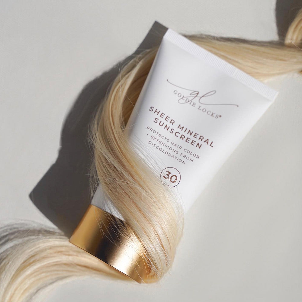 sheer mineral sunscreen that won't discolor hair